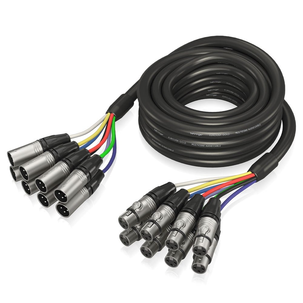 BEHRINGER Gold Performance 5 m (16,4 ft) XLR Konnektörlü 8 Yönlü Çok Çekirdekli Kablo