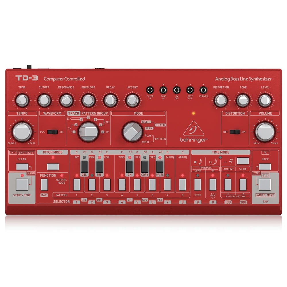 BEHRINGER TD-3-RD Analog Bass Line Synthesizer (Kırmızı)