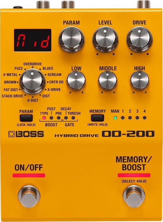BOSS OD-200 Hybrid Drive Kompakt Efekt Pedalı