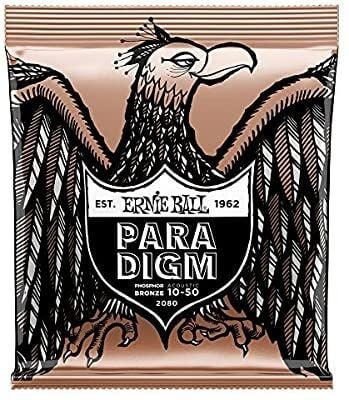 ERNIE BALL P02080 Paradigm Ekstra Light Fosfor Bronz 10-50 Akustik Gitar Tel Seti