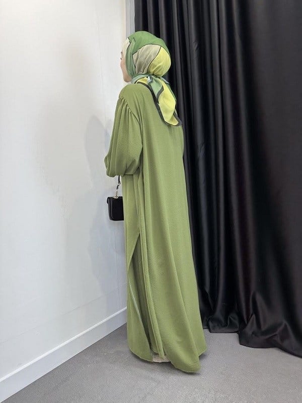 2’ Lİ AYROBİN YIRTMAÇLI ABAYA TAKIM