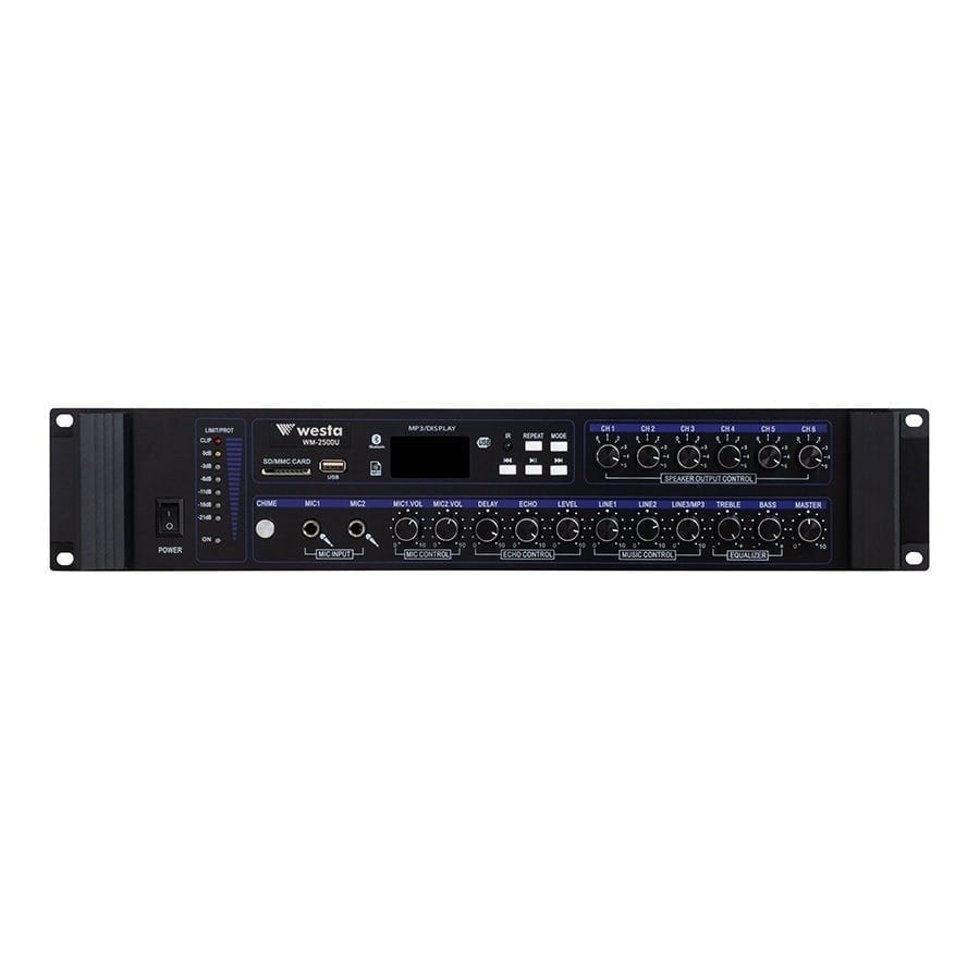 WESTA WM-2500U 500W 6 BÖLGELİ MIXER AMFI