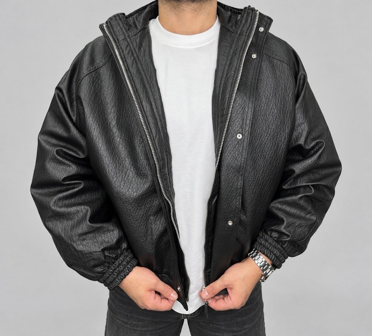 BOMBER DERİ CEKET