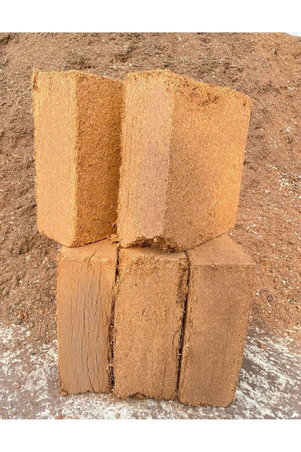 5 Adet 300 - 325 Litre Sıkıştırılmış Hindistan Cevizi Torfu - Blok Ithal Organik Cocopeat Kokopit