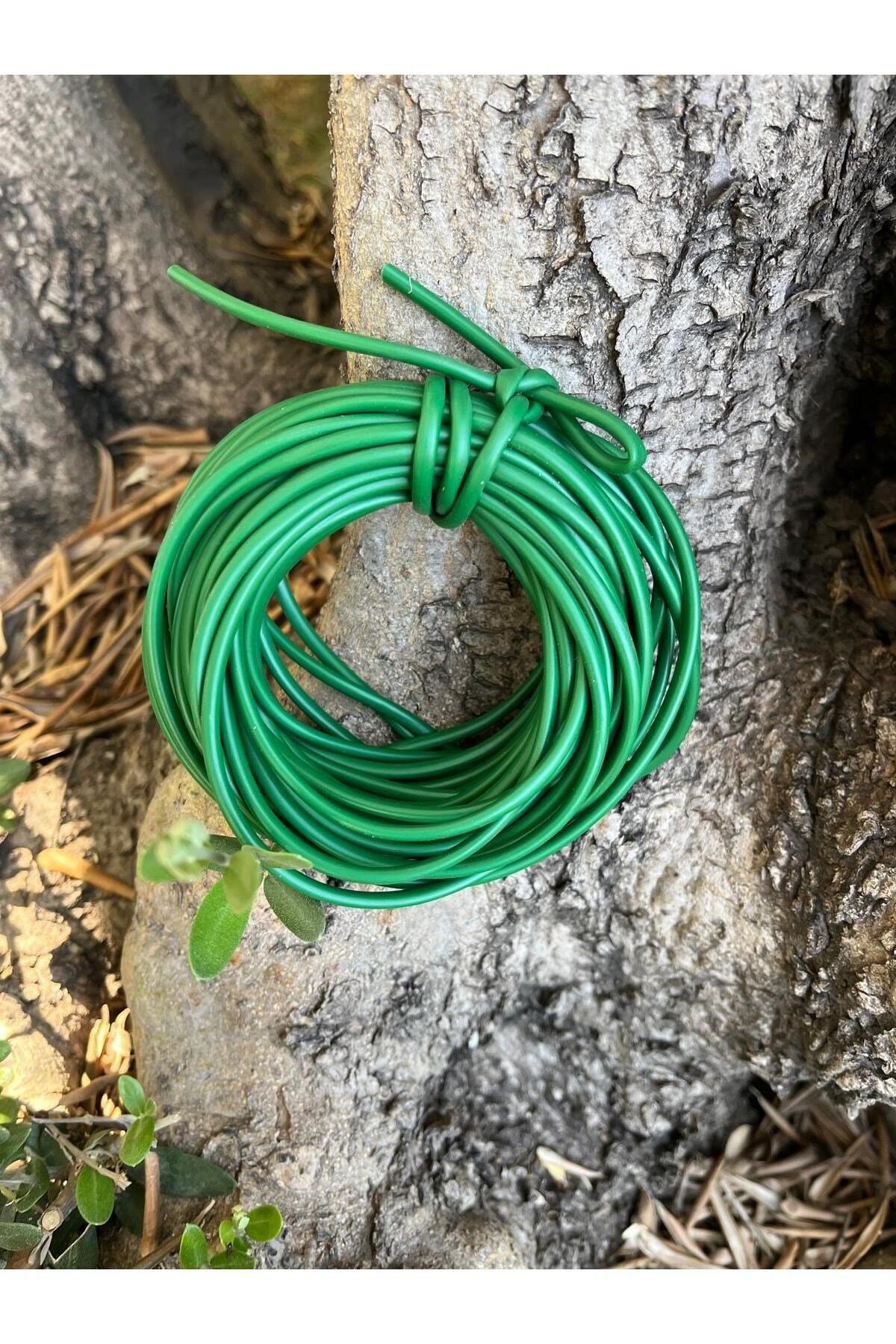 Fidan Bağlama İpi 10 Metre - 3 mm Sera İpi Elastik Fide Bağlama Lastiği Bağ Dal Bitki Bağlama İpi