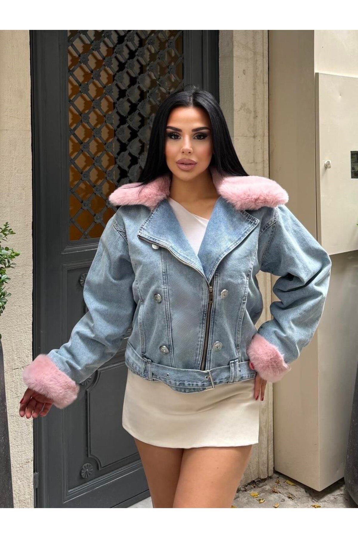 Cooper  Detaylı Denim Ceket