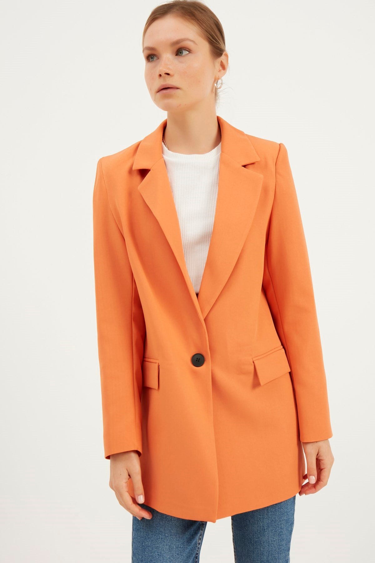 Kadın Oranj Blazer Ceket