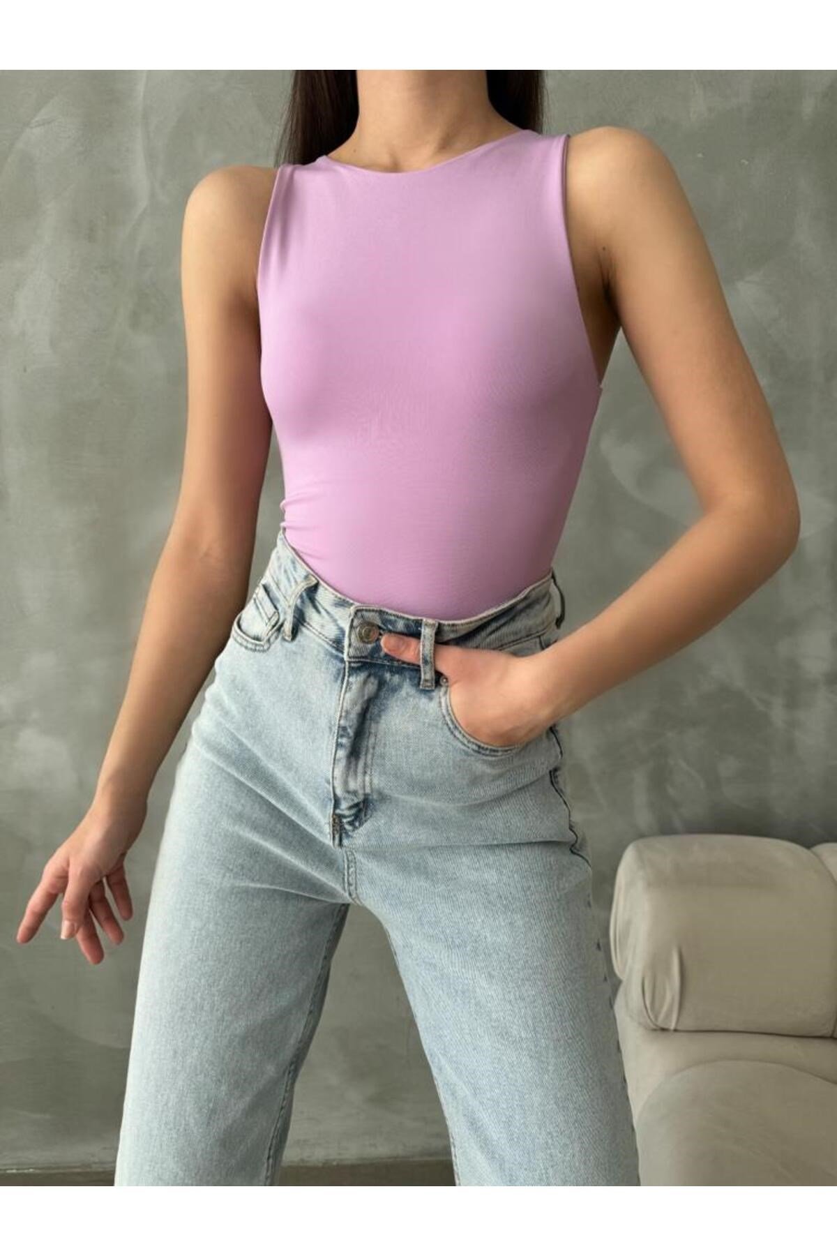 Kadın Sıfır Kollu Bodysuit