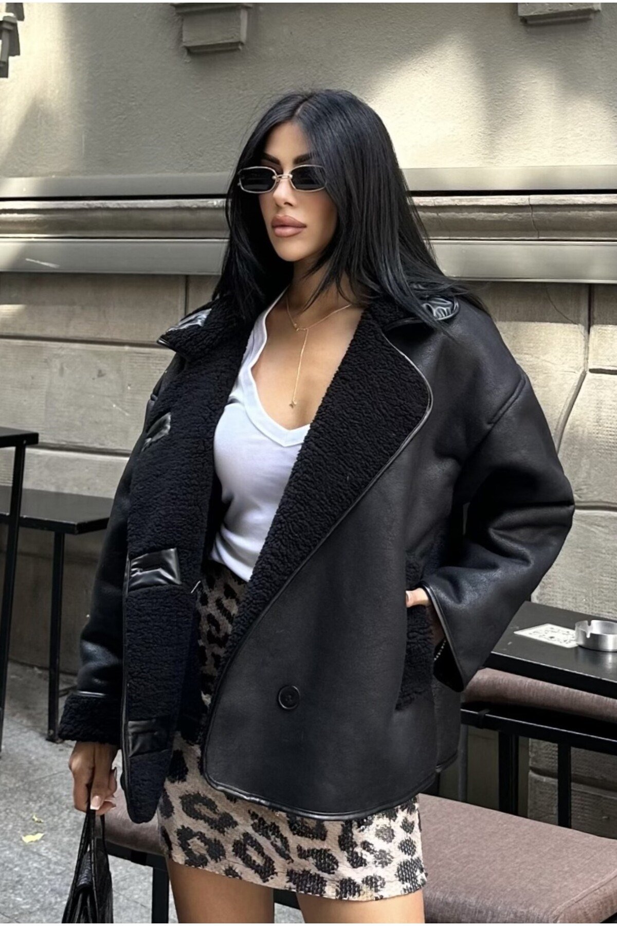 Kadın Siyah Oversize Ceket