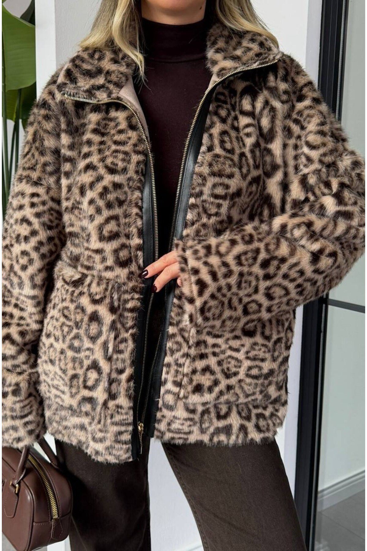 Leopar Desen ZR Model Ceket