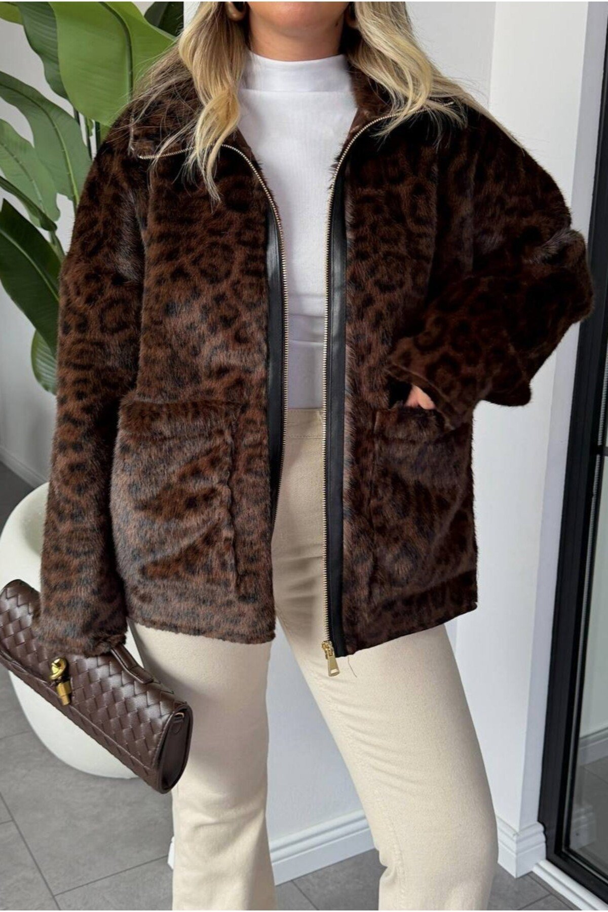 Leopar Desen ZR Model Ceket