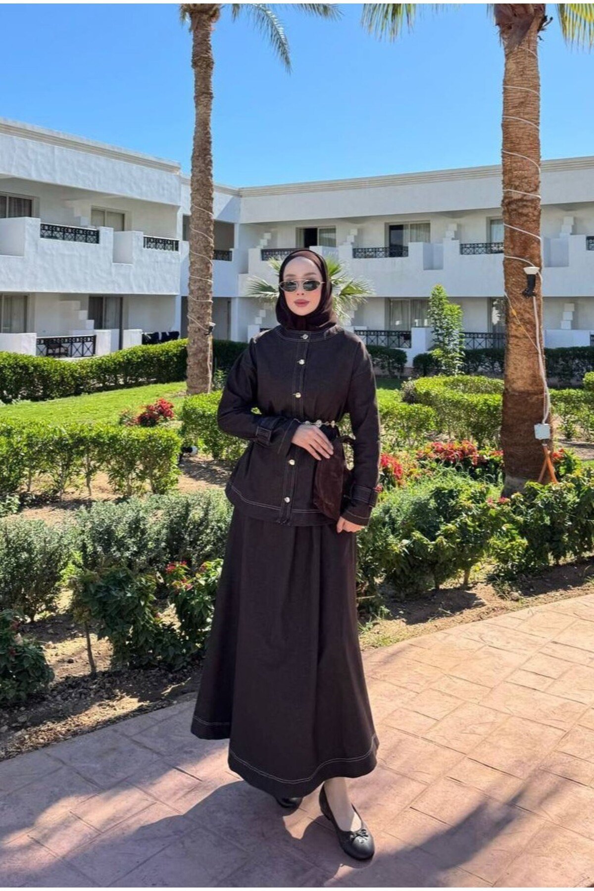Tesettür Denim İkili Takım