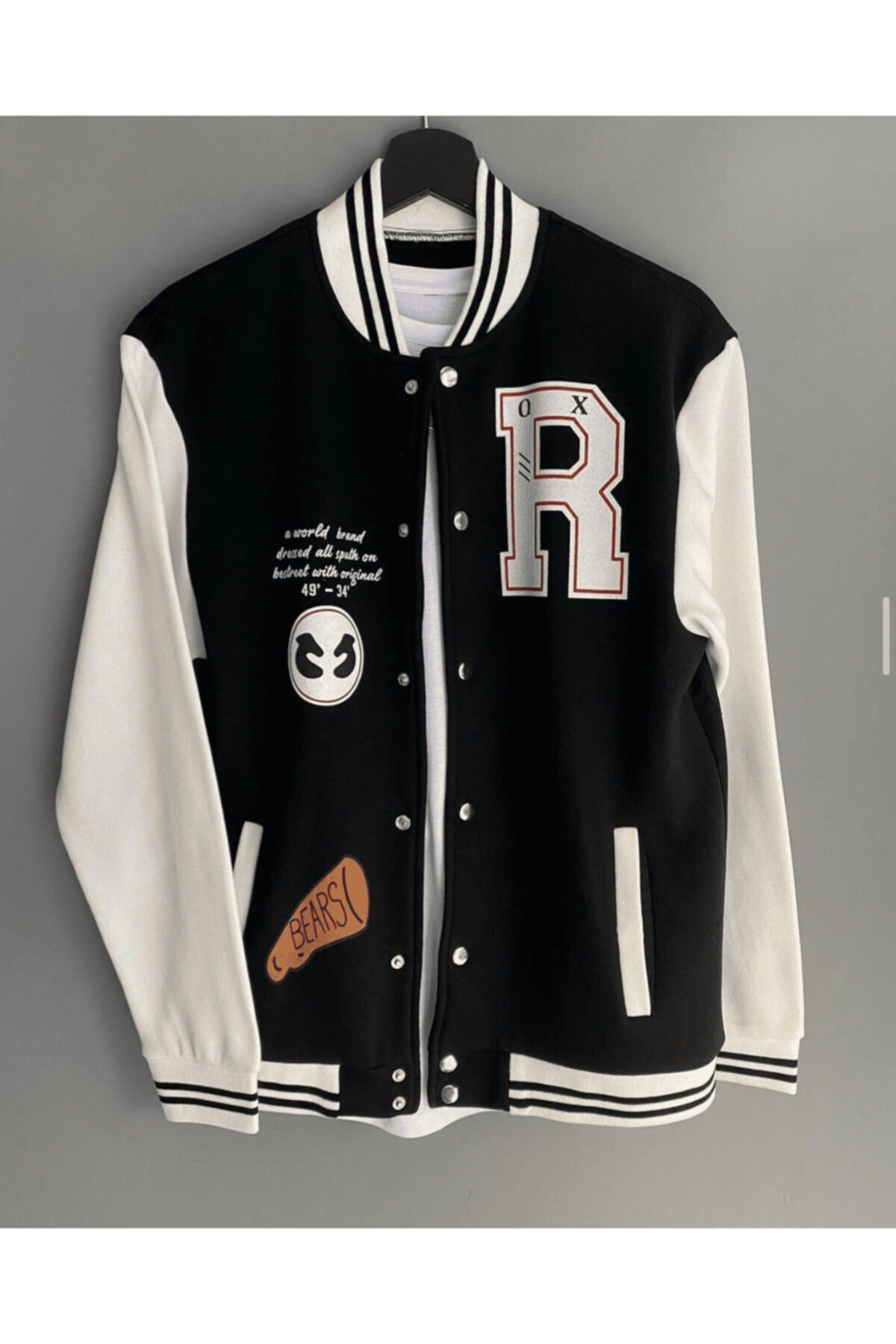 Unisex Baskılı Kolej Ceket