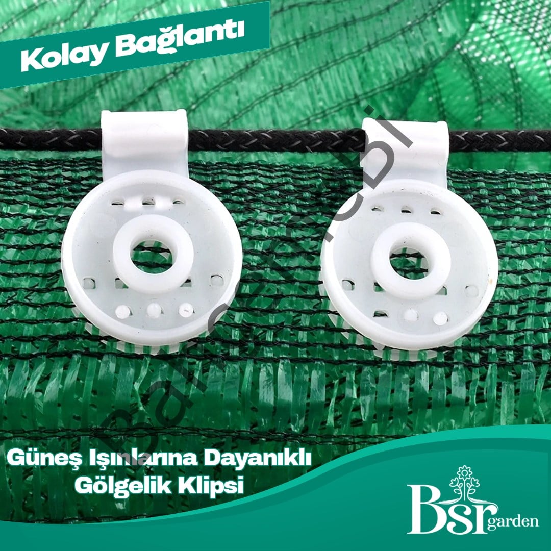 Beyaz Gölgelik Klipsi UV Katkılı 250 Adet Bsr Garden