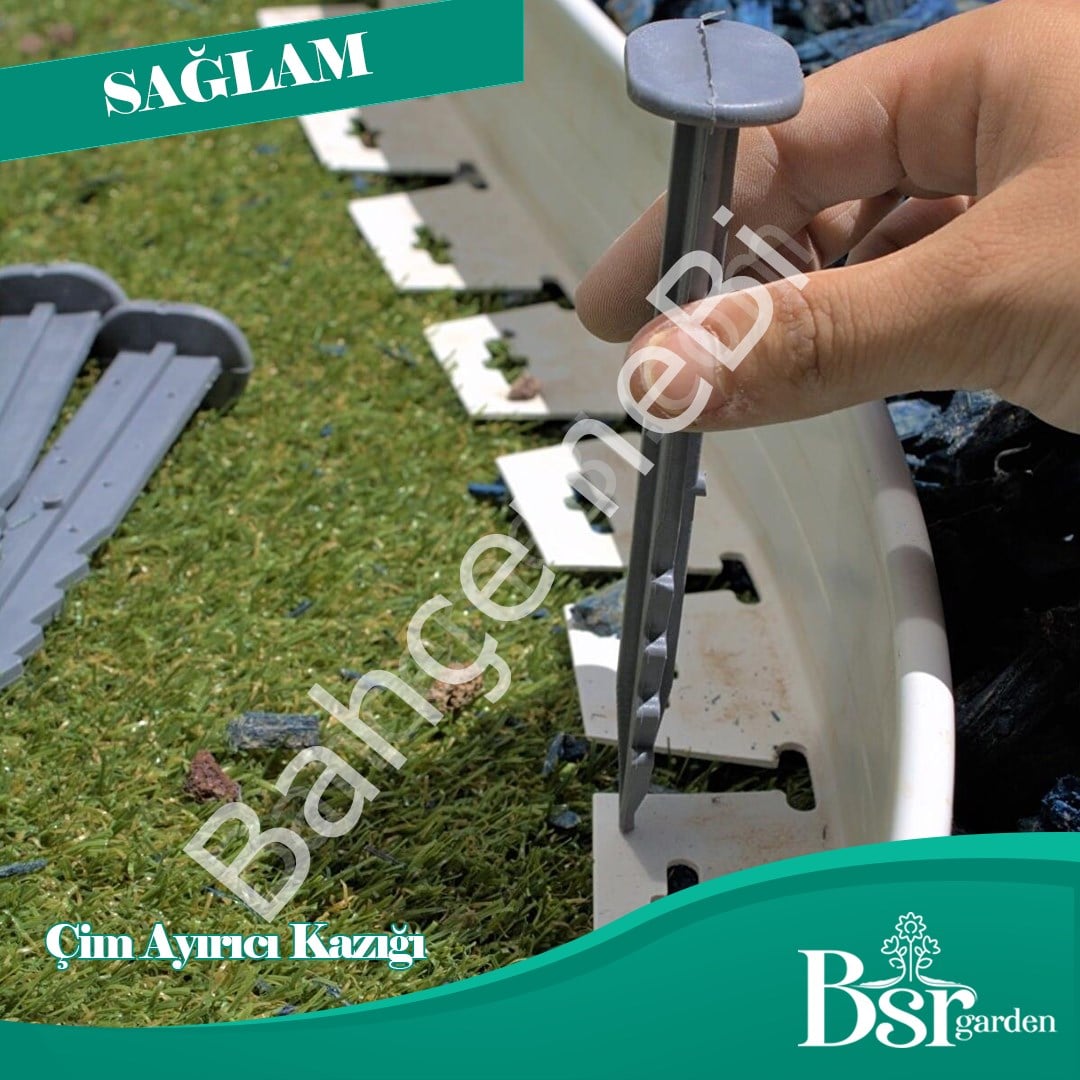 Çim Sınırlandırıcı Sabitleme Kazığı / Çivisi 1000 Adet Bsr Garden