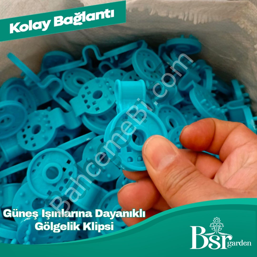 Mavi Gölgelik Klipsi UV Katkılı 25 Adet Bsr Garden