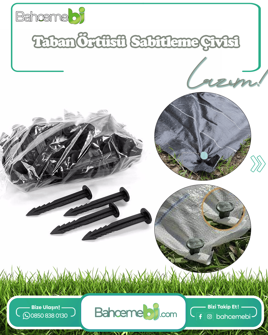 Taban Örtüsü Sabitleme Çivisi 50 Adet Bsr Garden