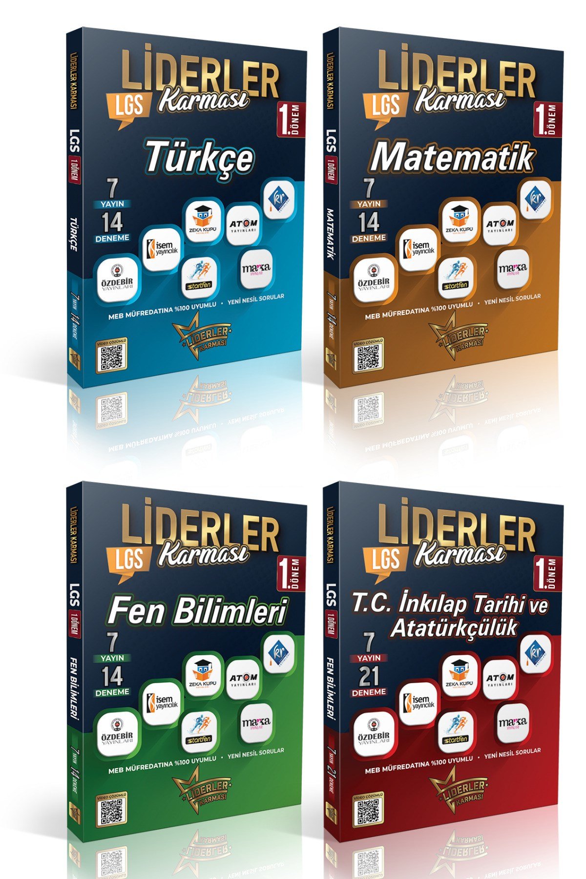 2026 Lgs 1. Dönem Türkçe Matematik Fen Inkılap Branş Deneme Seti Toplam 63 Deneme Video Çözümlü