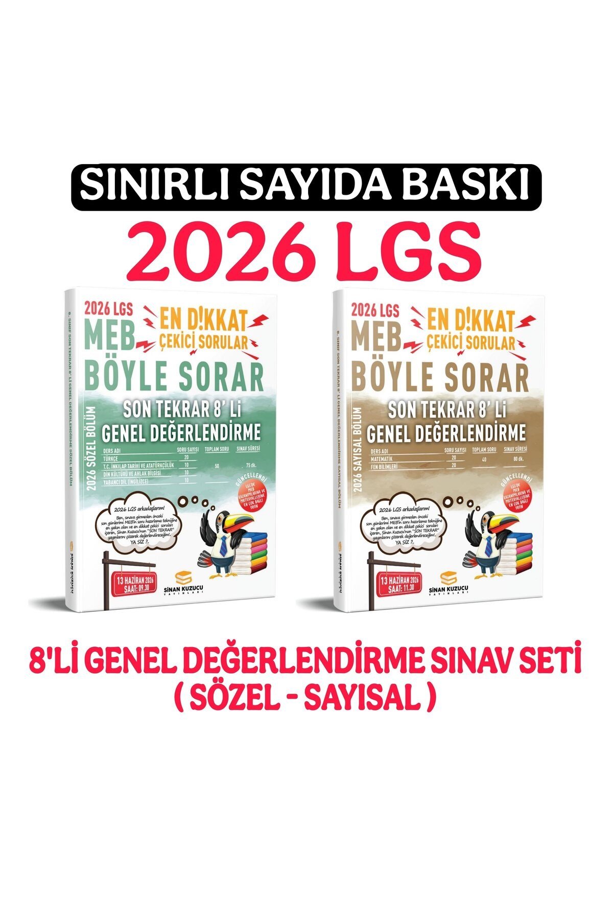 2026 LGS SON TEKRAR 8'Lİ GENEL DEĞERLENDİRME SINAVI SETİ ( SAYISAL - SÖZEL )