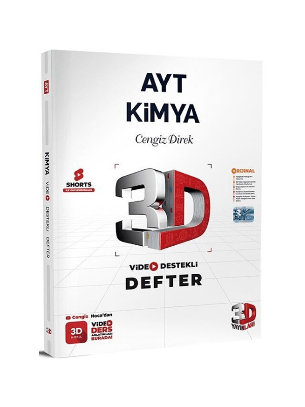 3D Yayınları AYT  Kimya Video Destekli Defter