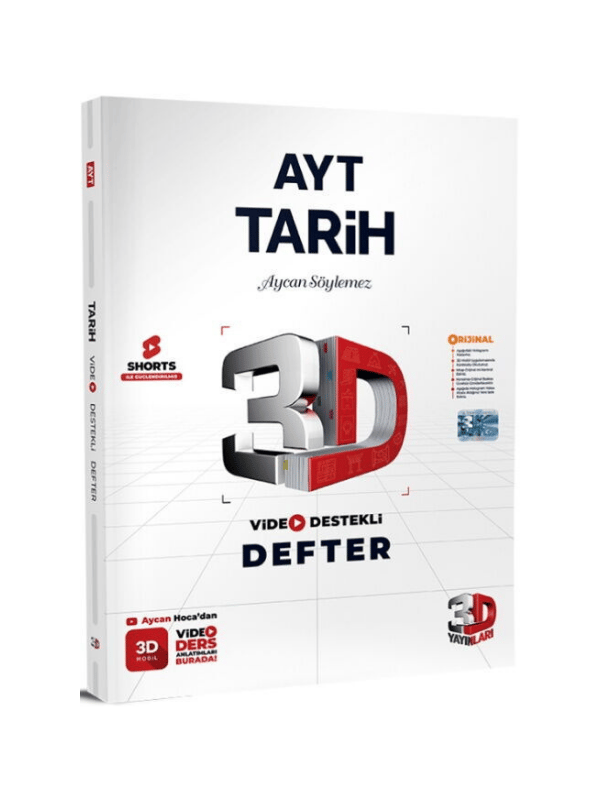 3D Yayınları AYT  Tarih Video Destekli Defter