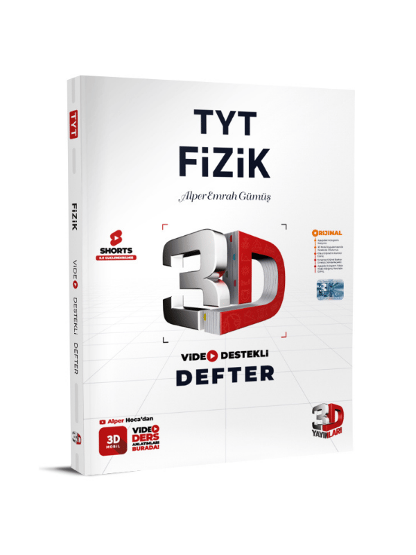 3D Yayınları TYT Fizik Video Destekli Defter