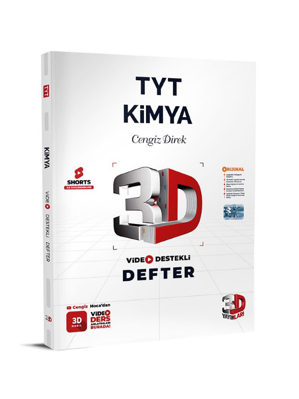 3D Yayınları TYT  Kimya Video Destekli Defter