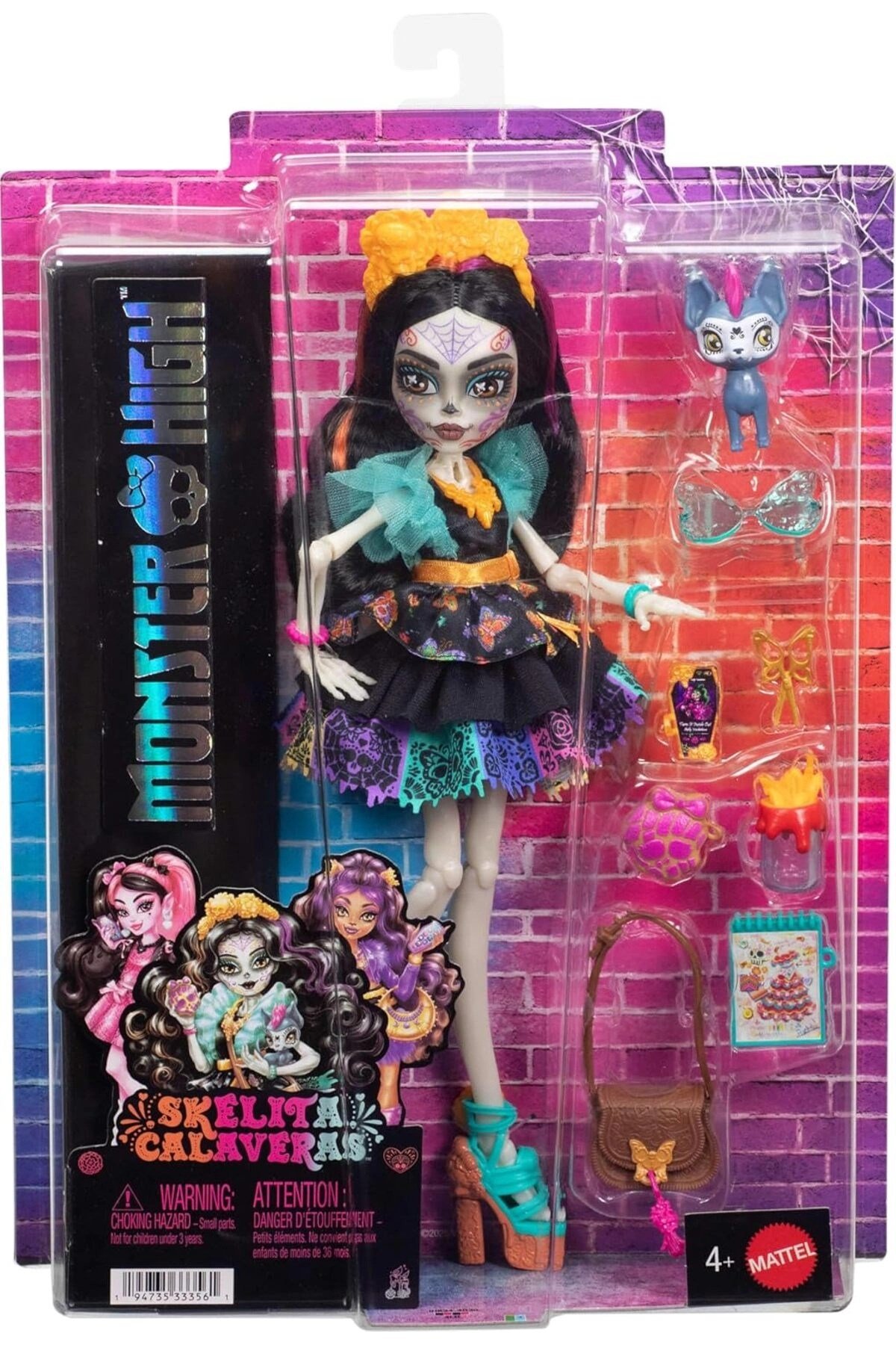 Ana Karakter Bebekler HPD53 - Siyah Elbiseli Skelita Calaveras Jhk34