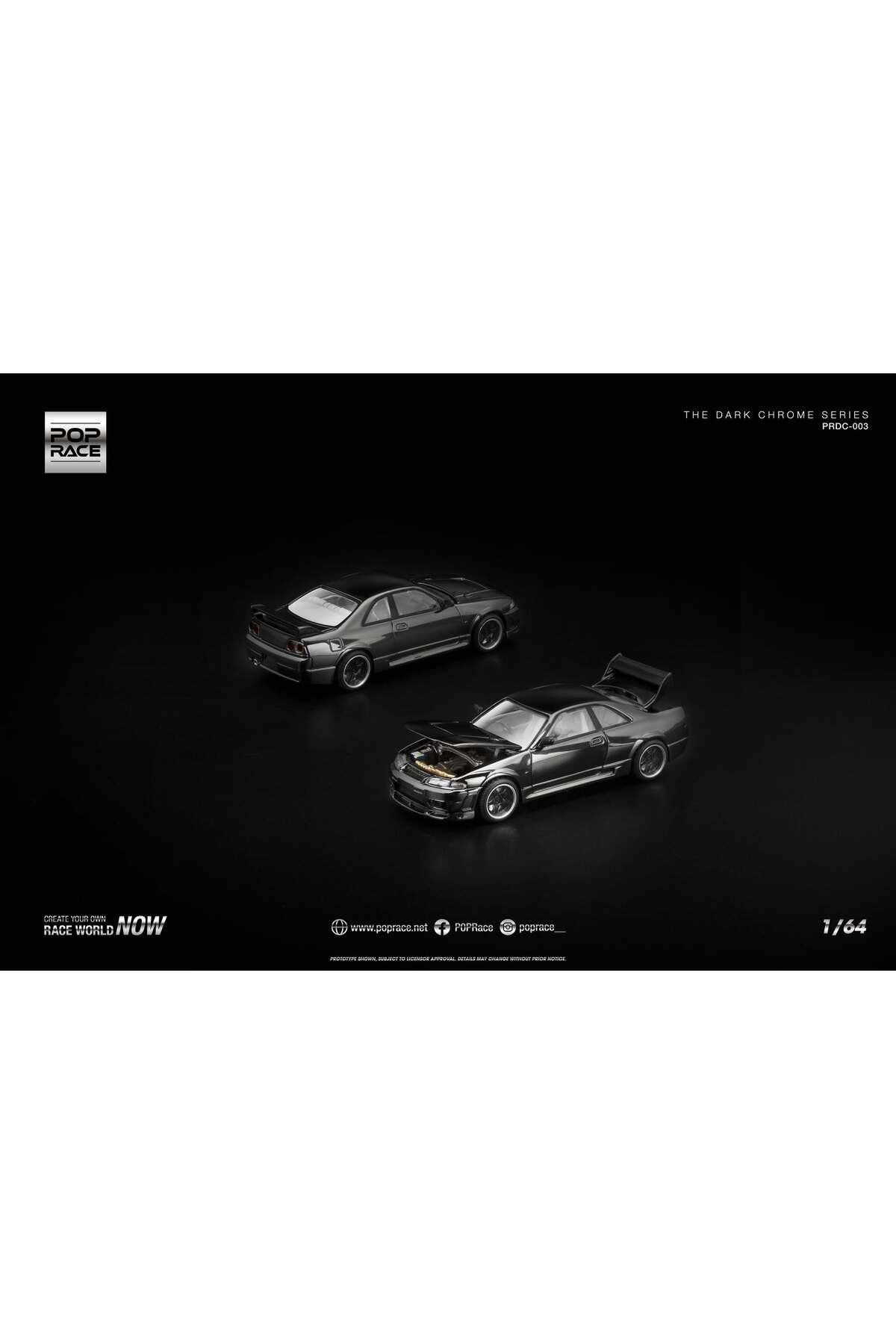 Pop Race GT-R R33 Dark Chrome