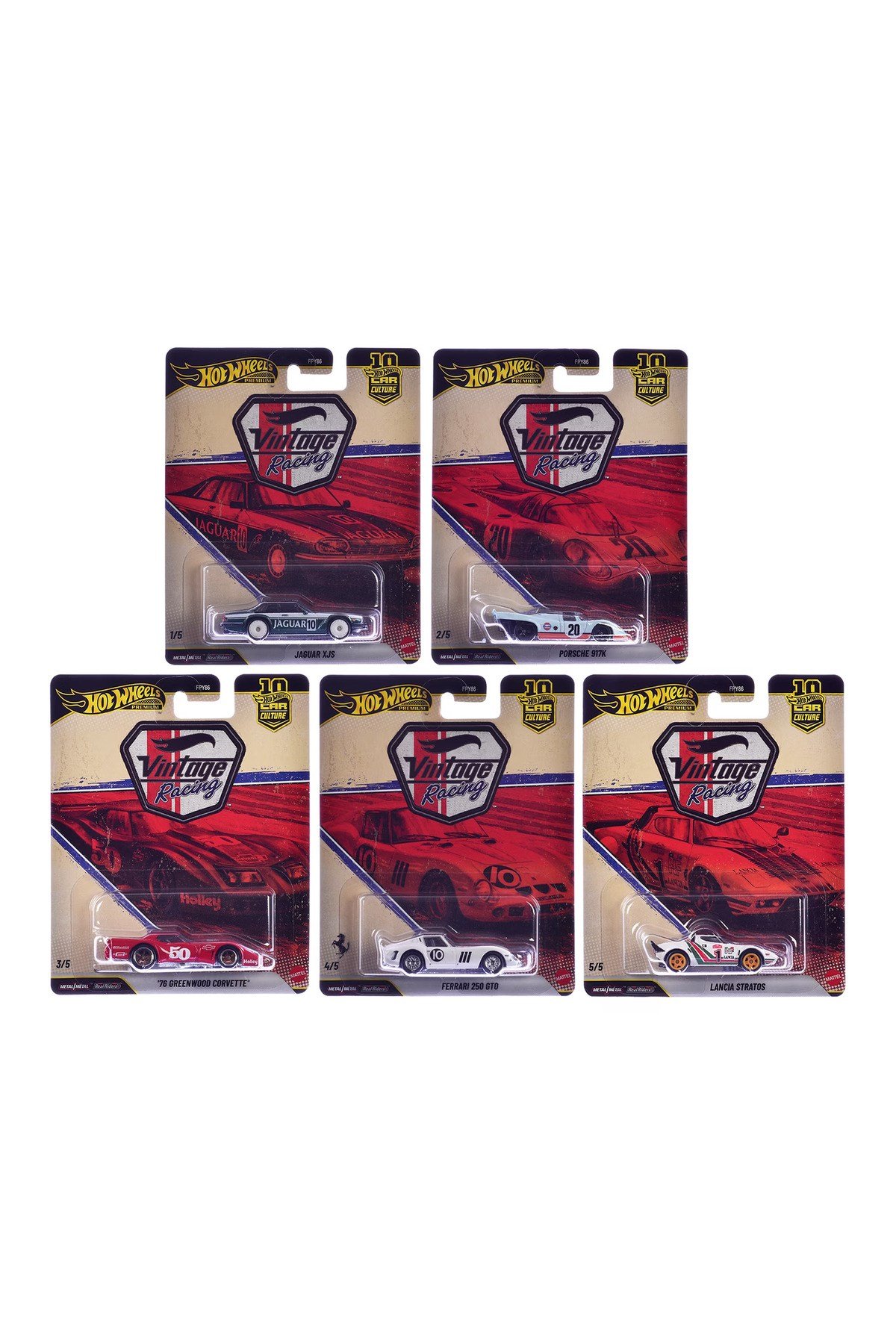 Premium 2026 Vintage Racing FPY86 976T Car Culture 5'li Set
