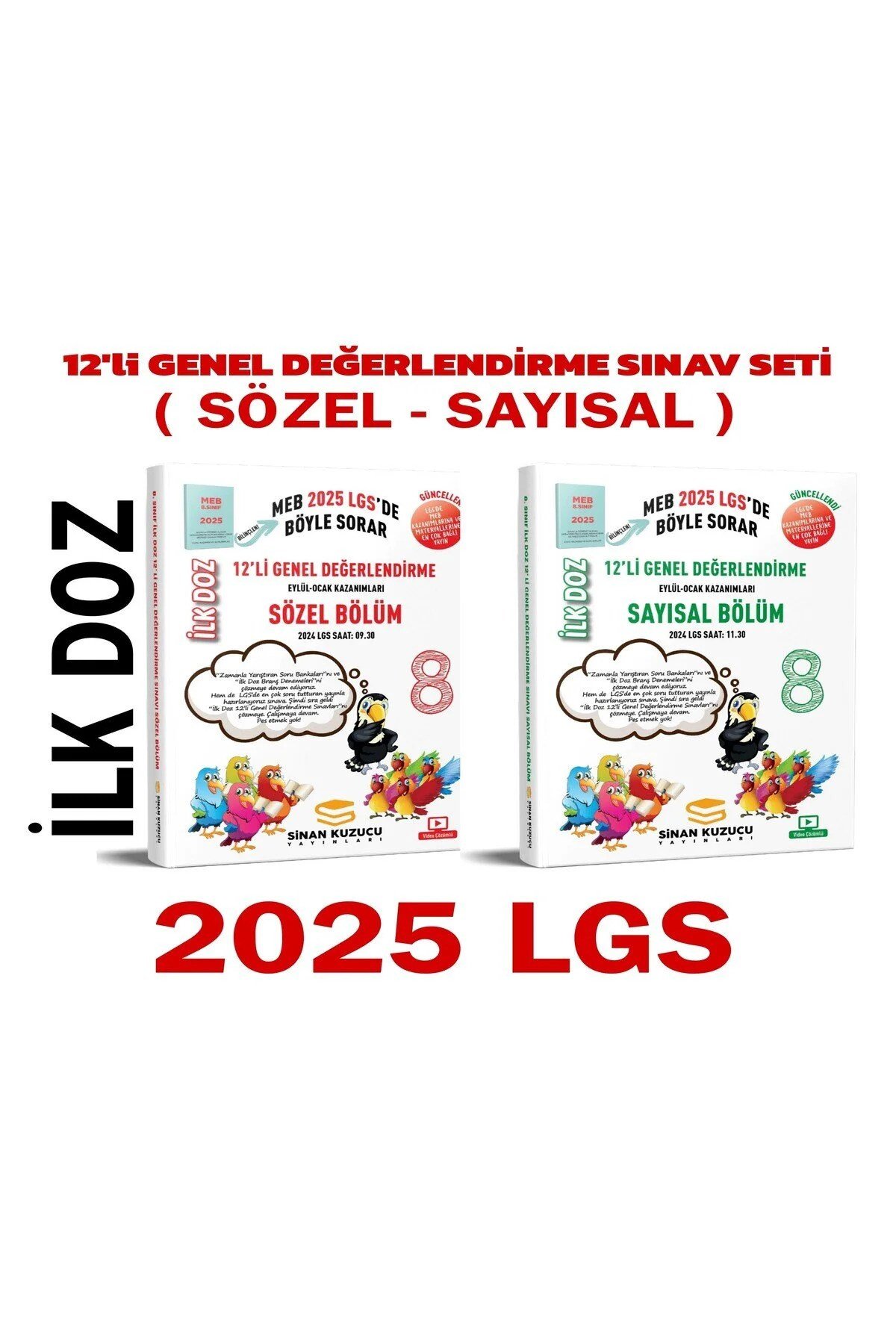 Sinan kuzu 2025 LGS İlk Doz 12 Li Genel Değerlendirme Sınavı Seti Sözel Sayısal