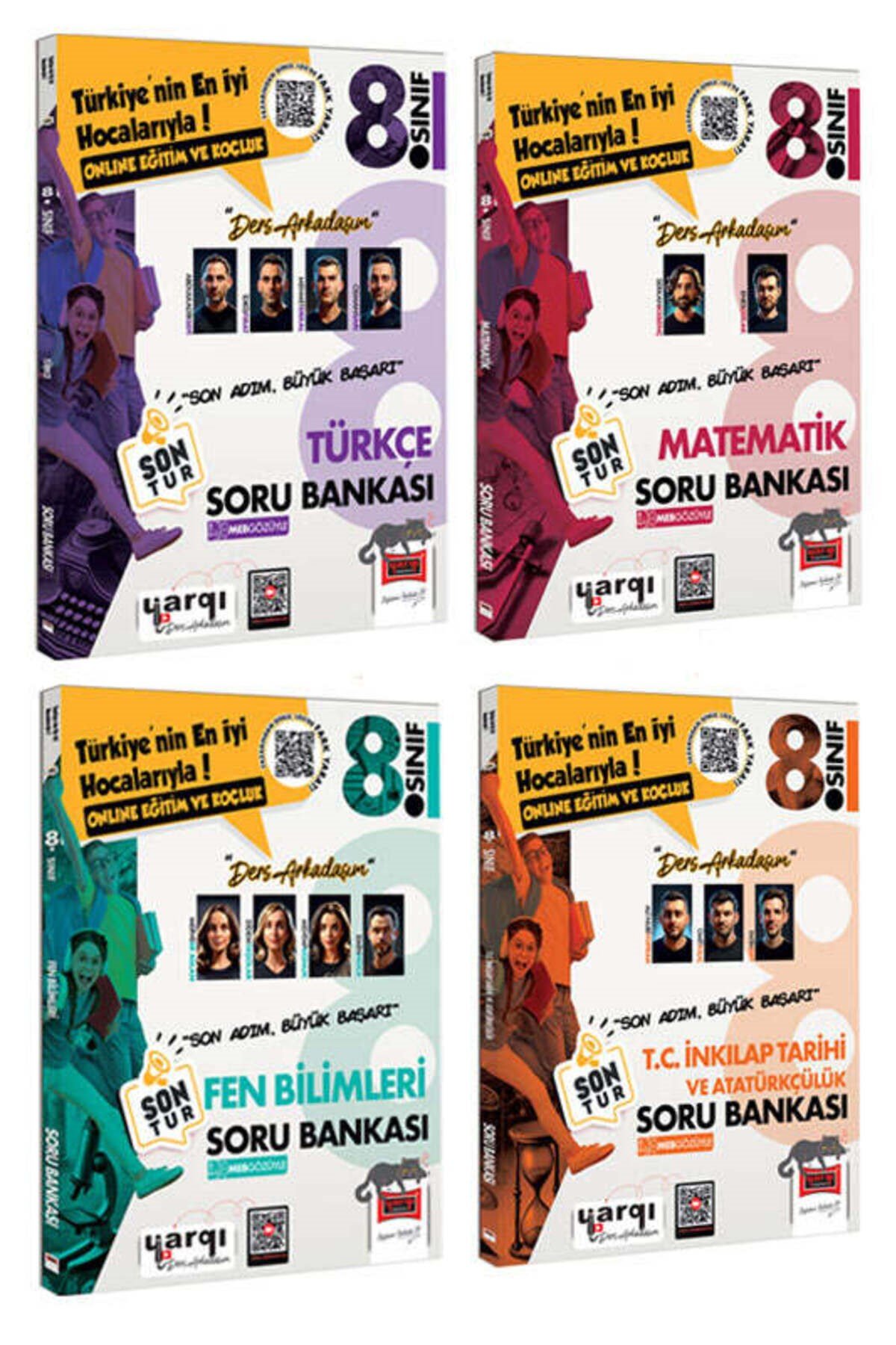 Yargı Ders Arkadaşım 8.Sınıf LGS Tüm Dersler Son Tur Soru Bankası Seti (4 Kitap)