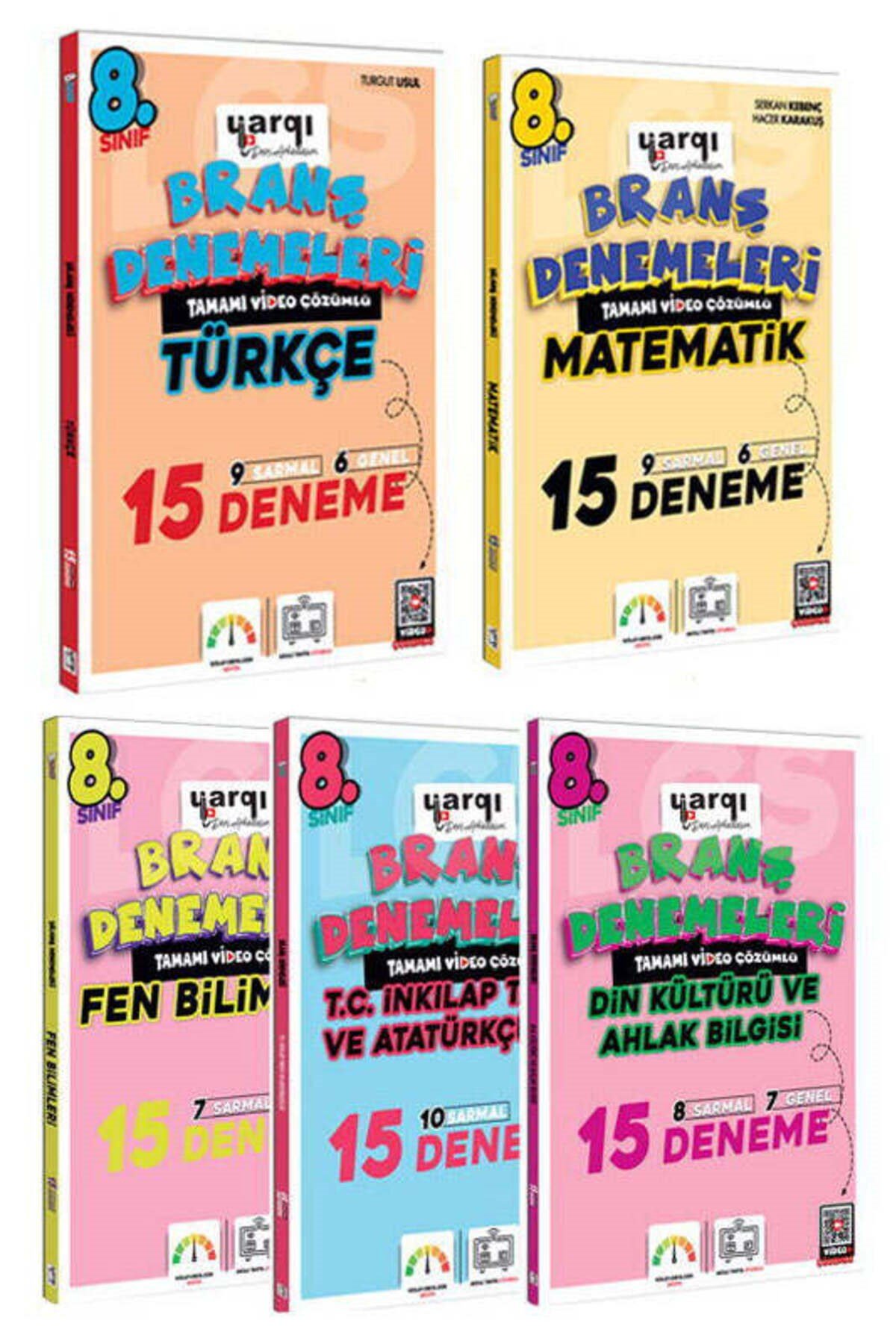 Yargı Ders Arkadaşım 8.Sınıf Tamamı Video Çözümlü 15 Branş Denemeleri Seti 5 Kitap