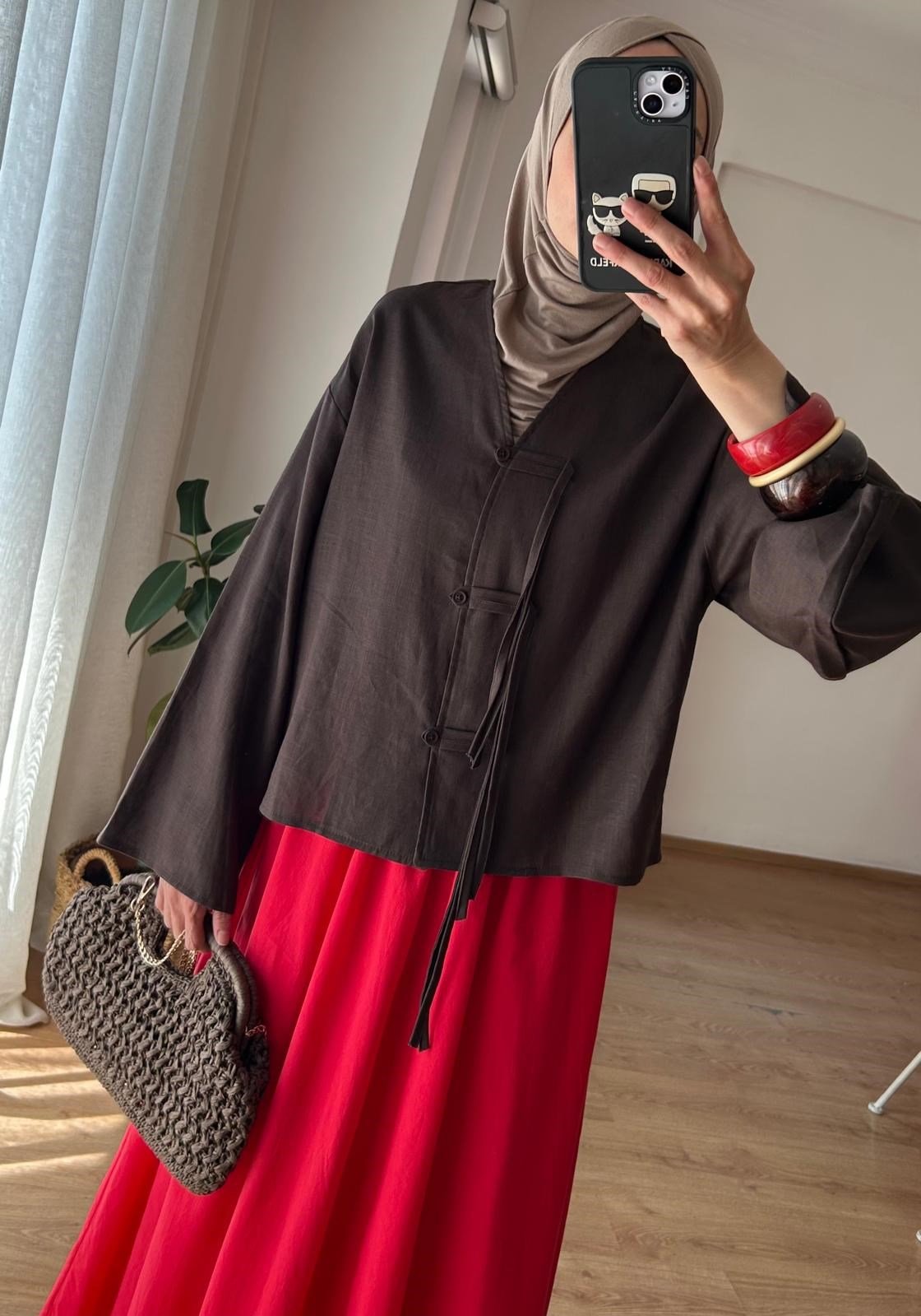 KETEN KİMONO BLUZ
