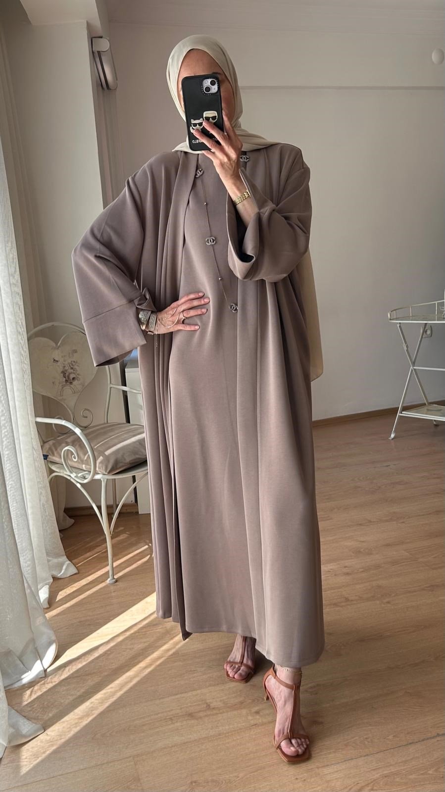 LORA ABAYA ELBİSE İKİLİ TAKIM