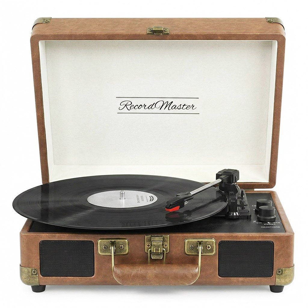 Record Master ST14012 Retro Pikap – Kahverengi – Bluetooth ve Şarj Özellikli – Tüm Plakları Çalabilme
