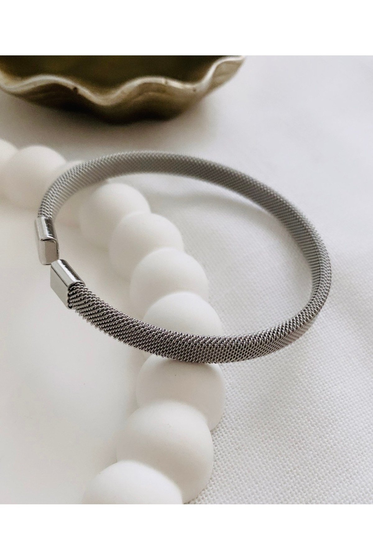 Çelik Hasır Unisex Örme Bileklik (5MM)