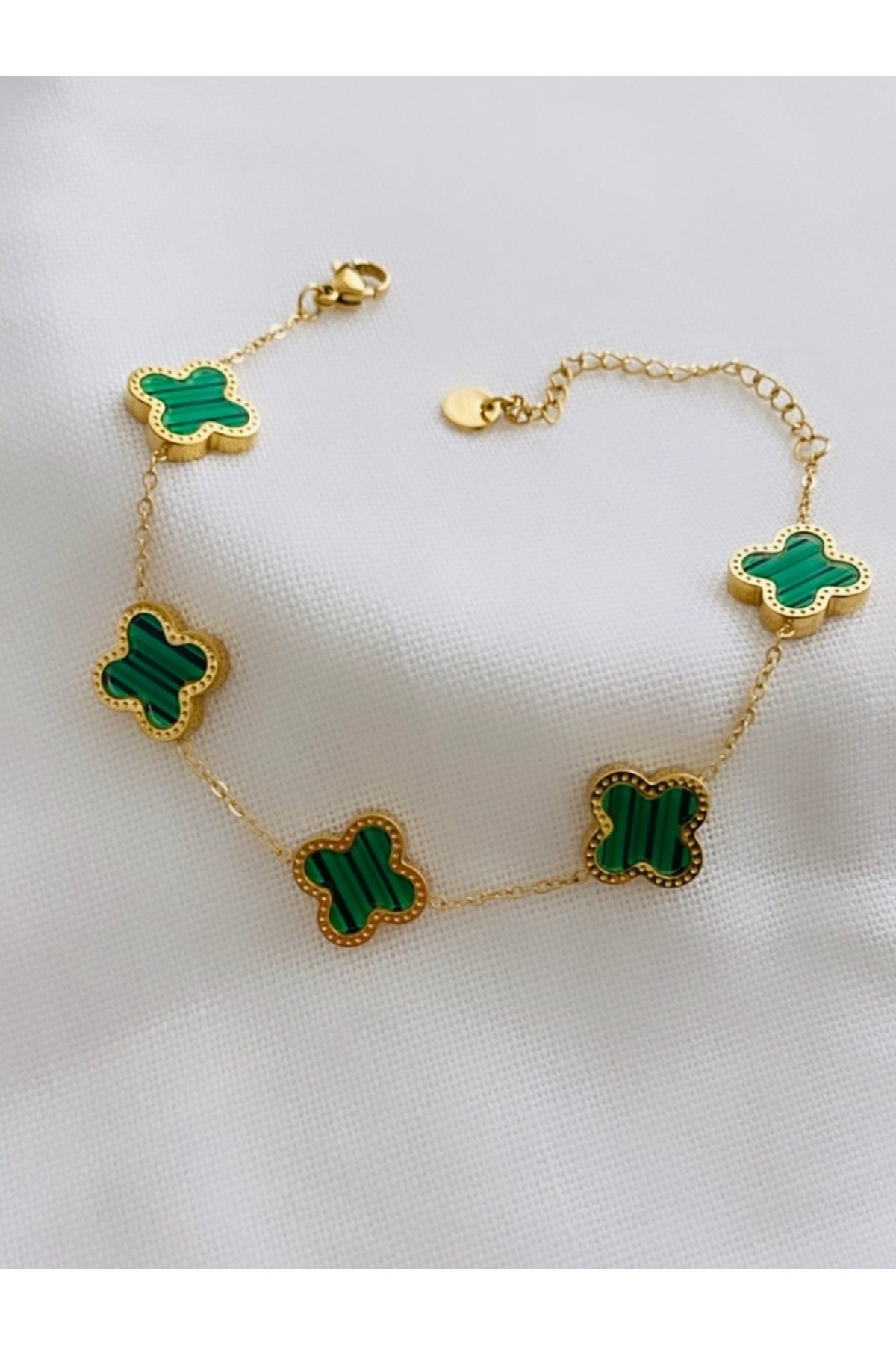 Çelik Van Cleef Renkli Gold Bileklik