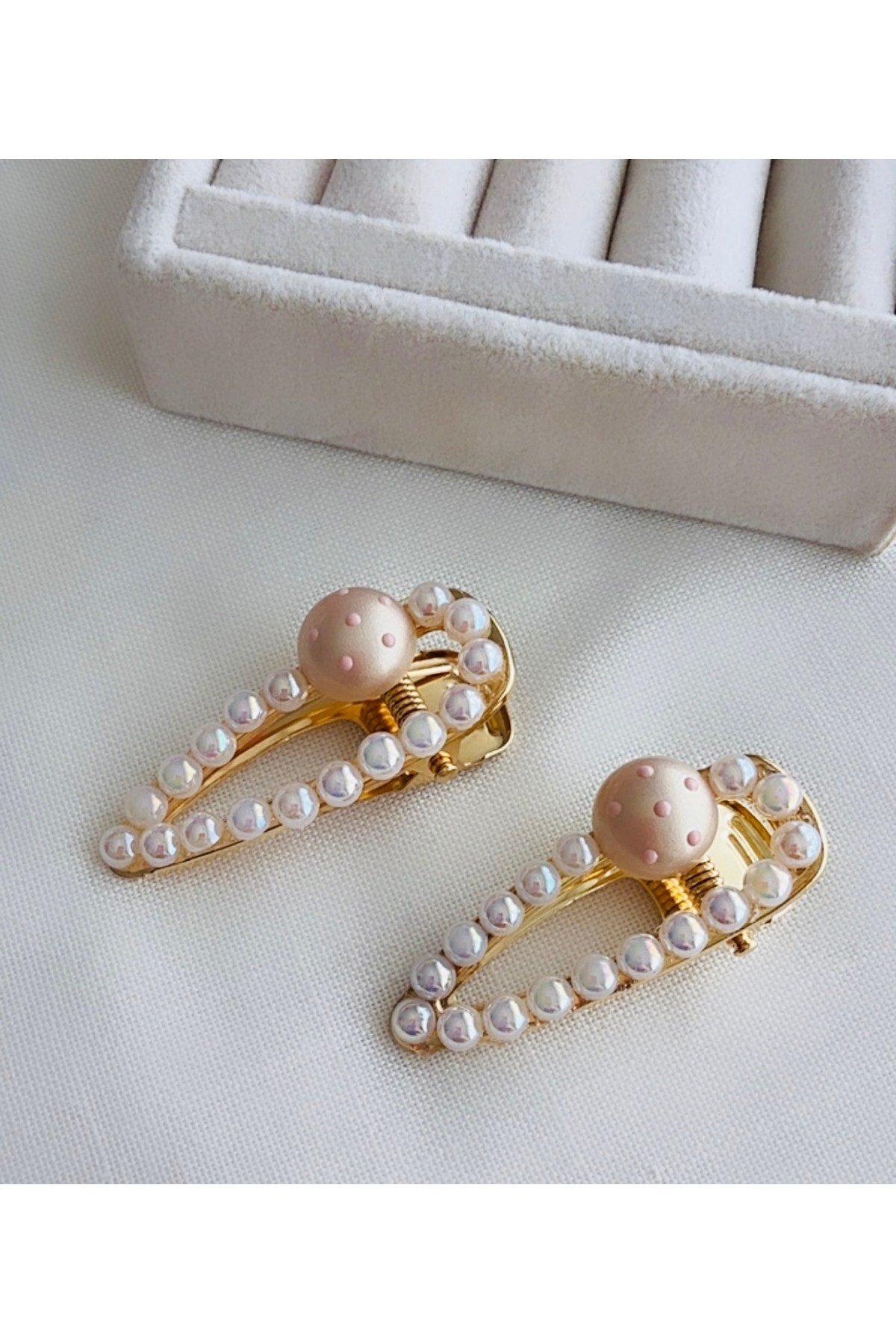 İnci Detay İkili Toka (6 cm)