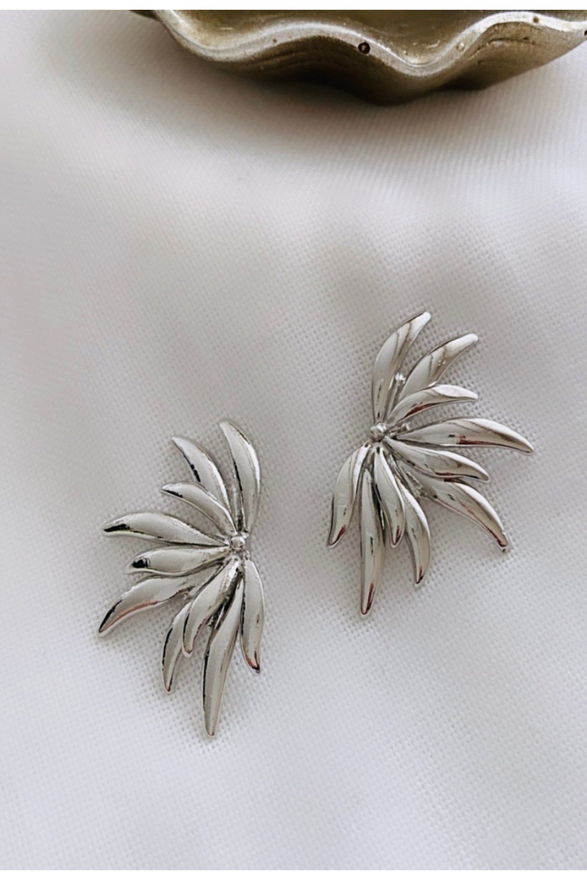 İthal Flower Küpe ( 4 cm)