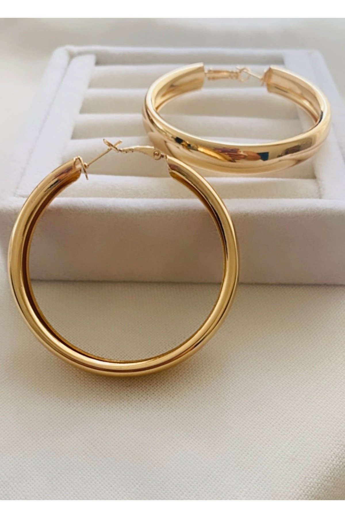 İthal Kalın Halka Küpe (6 Cm)