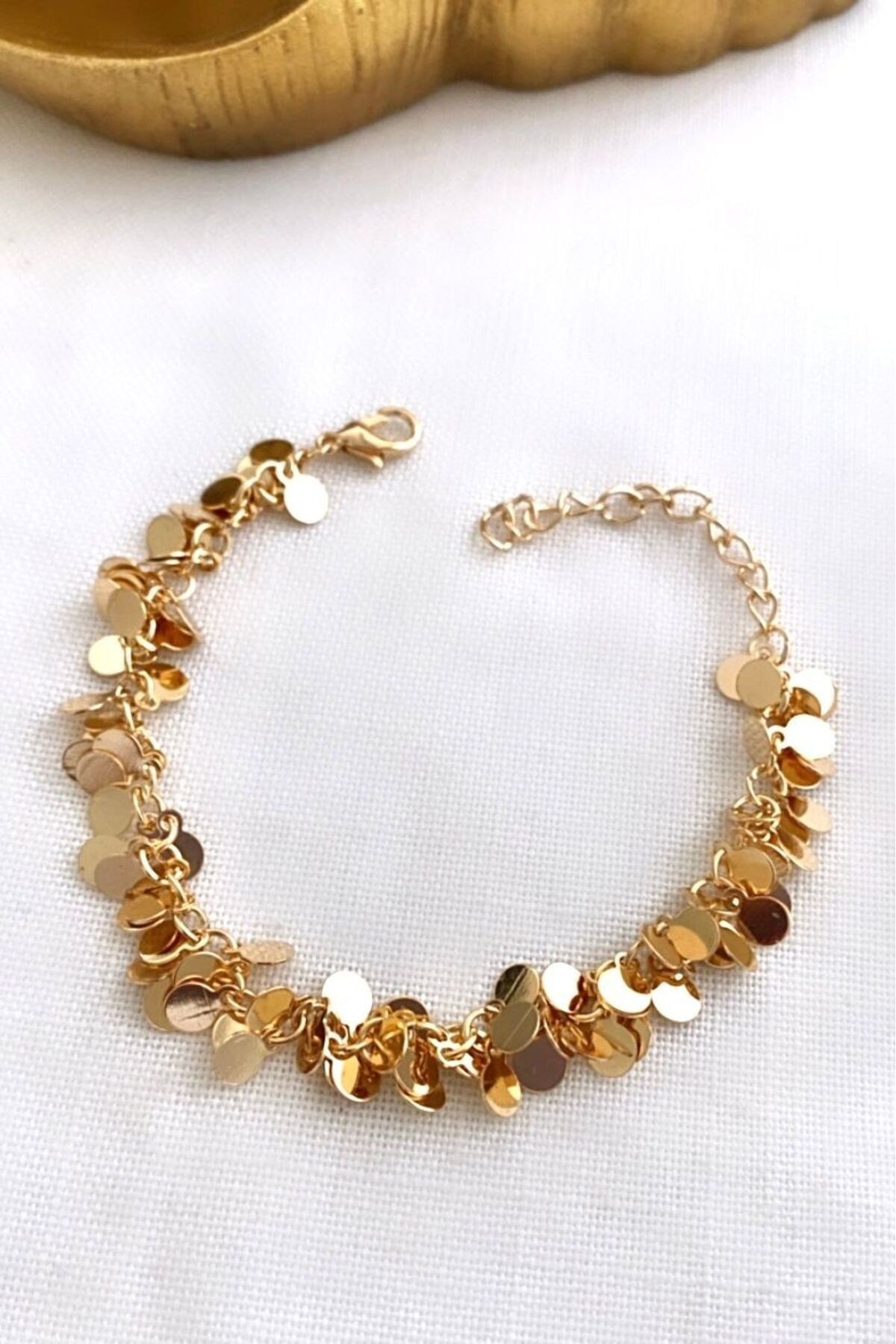 Pullu Gold Bileklik (21,5 CM)