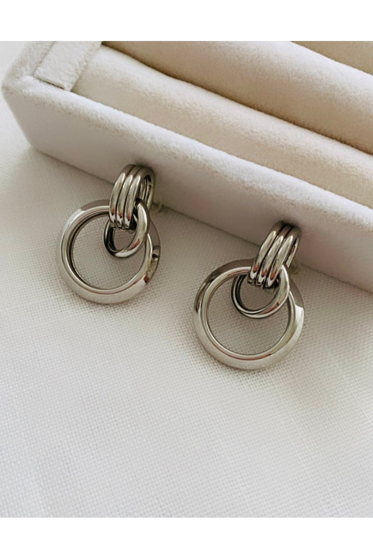 Tasarım Halka Küpe (3,5 cm)