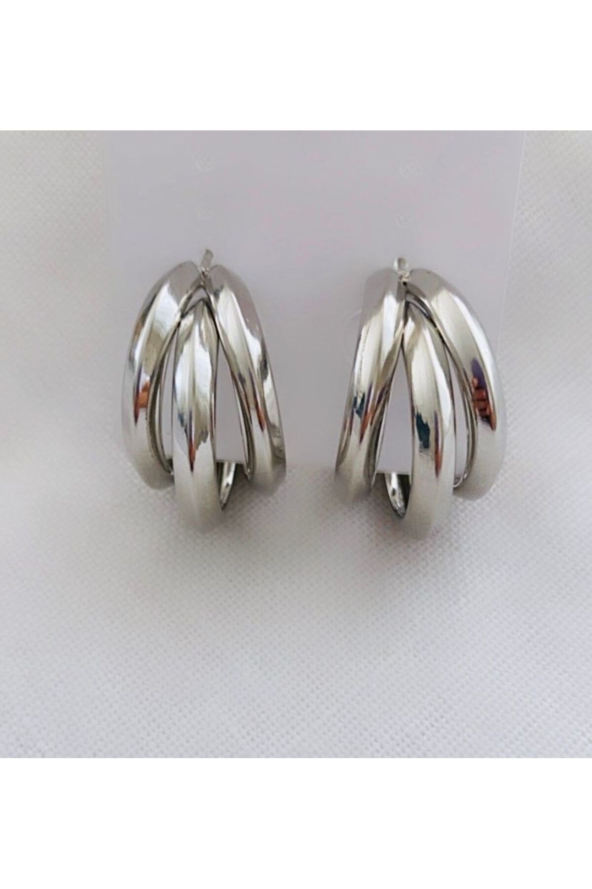 Üçlü Görünüm Halka Küpe (2,5 cm)