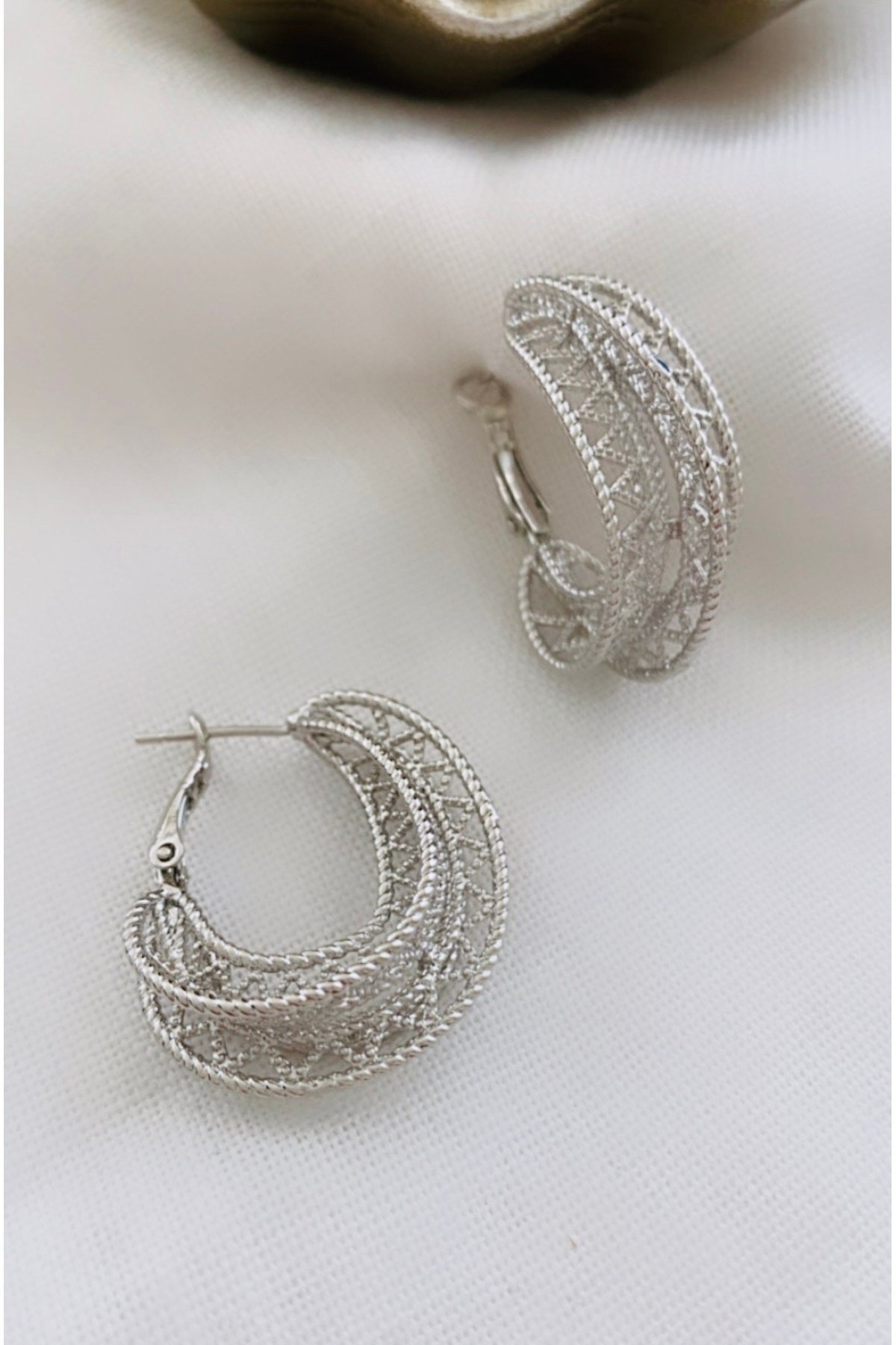 Vintage Model Silver Küpe