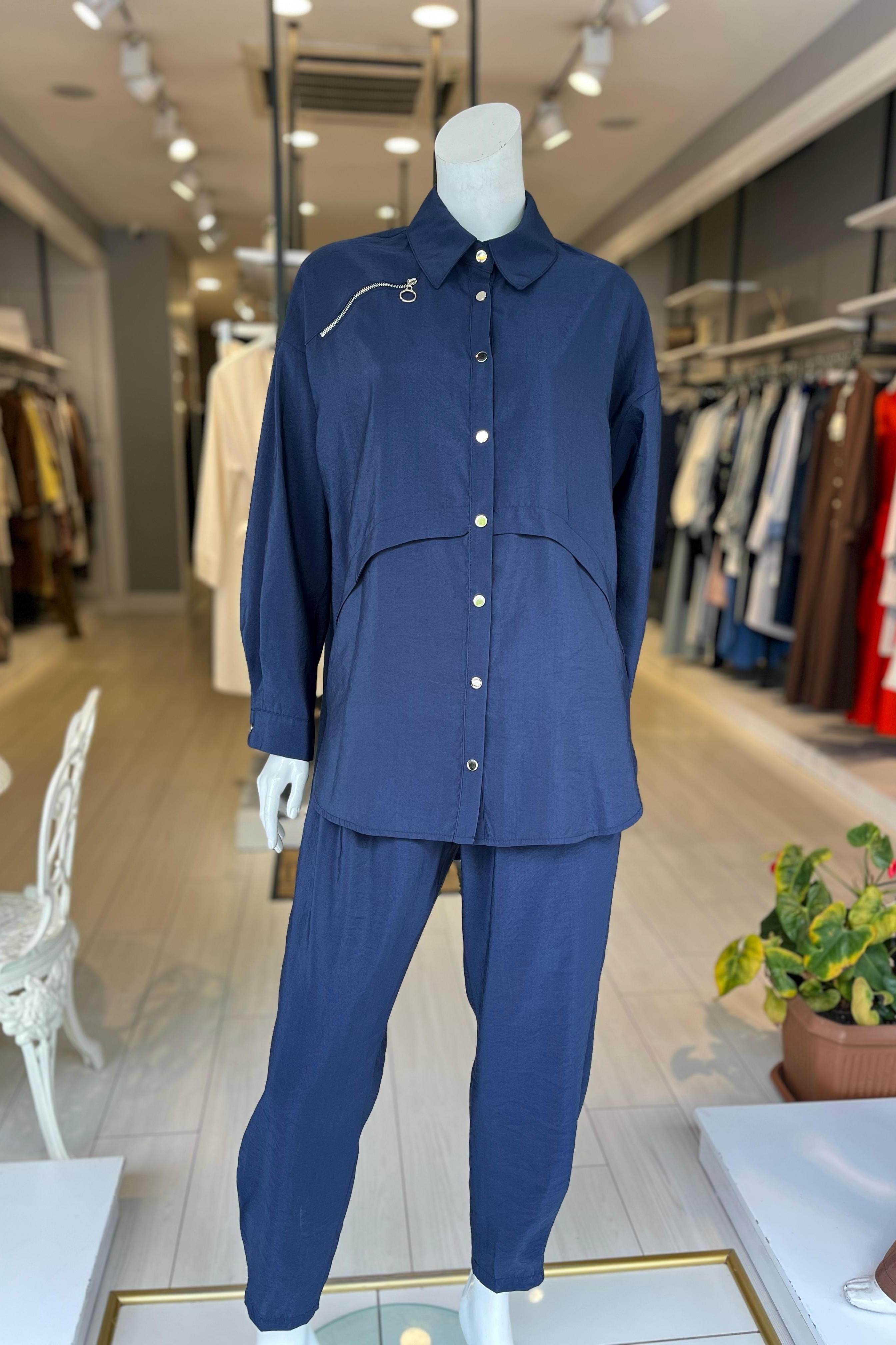 CEREMONY Pantolonu ve Tuniği Çıtçıtlı Dubai Takım