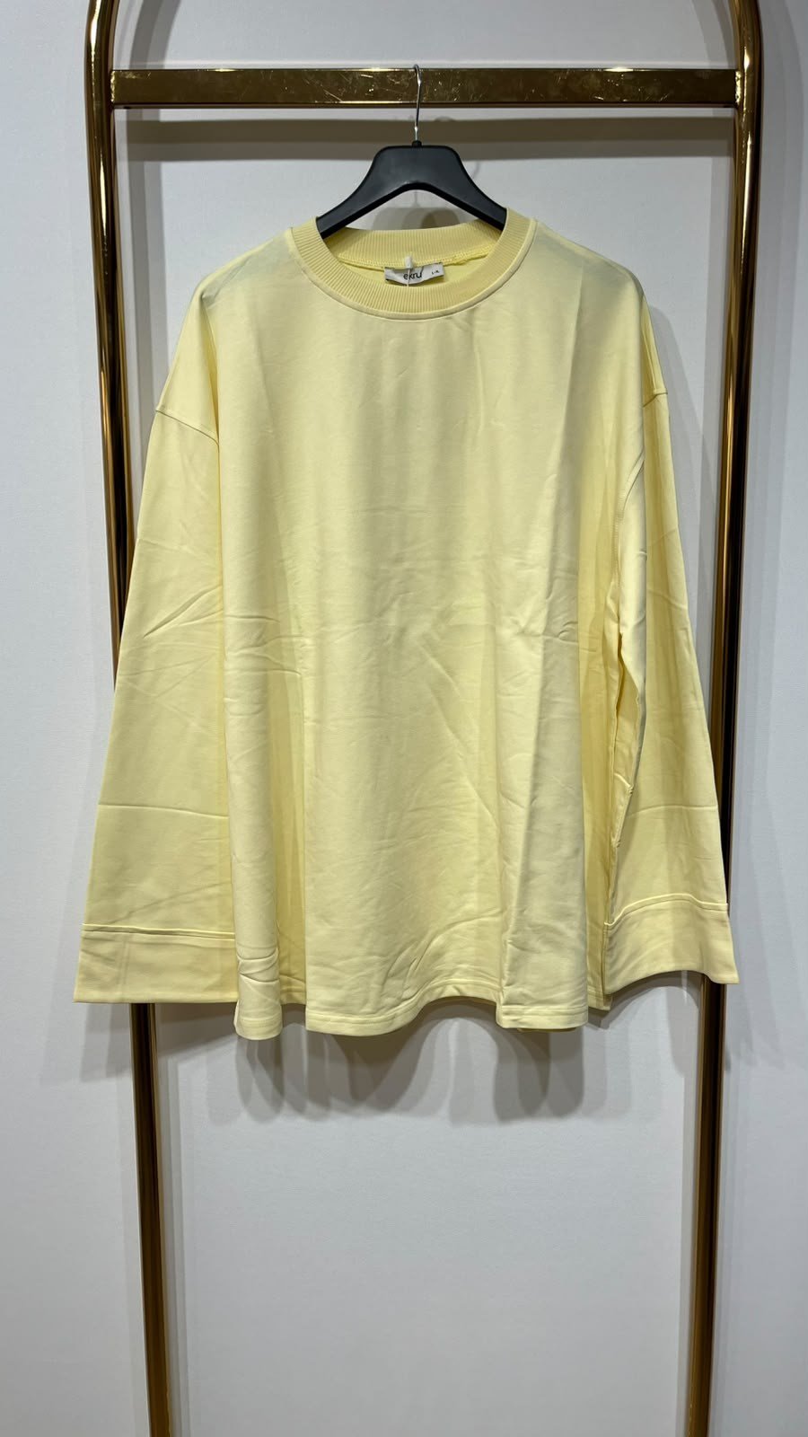 EKRUTEX Dikiş Detaylı Basic Sweatshirt