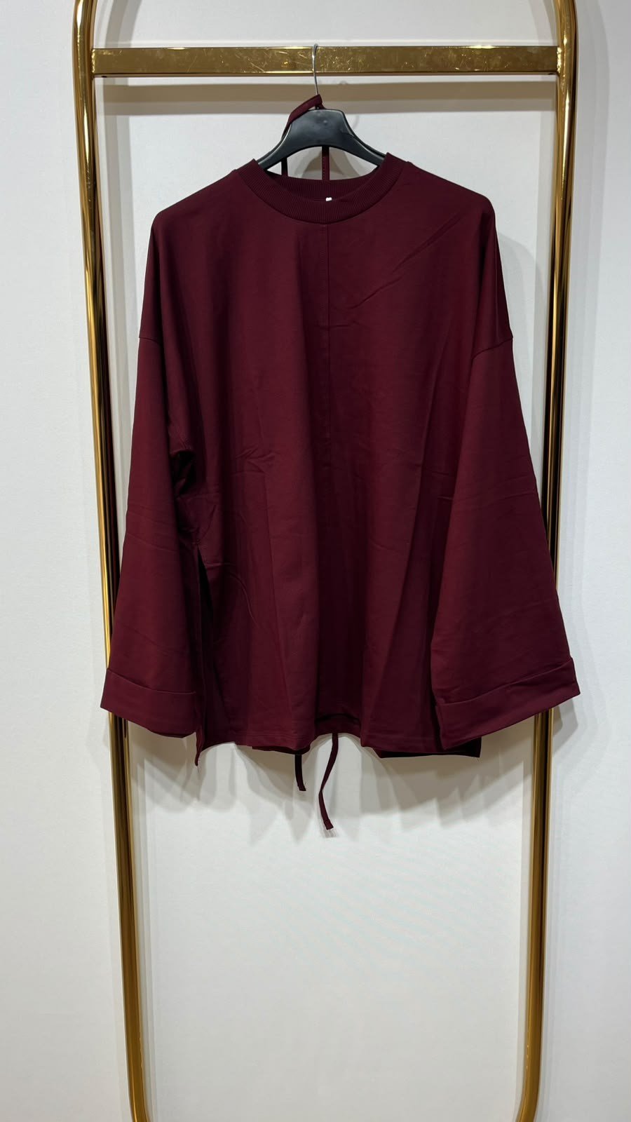 EKRUTEX Dikiş Detaylı Yırtmaçlı Sweatshirt
