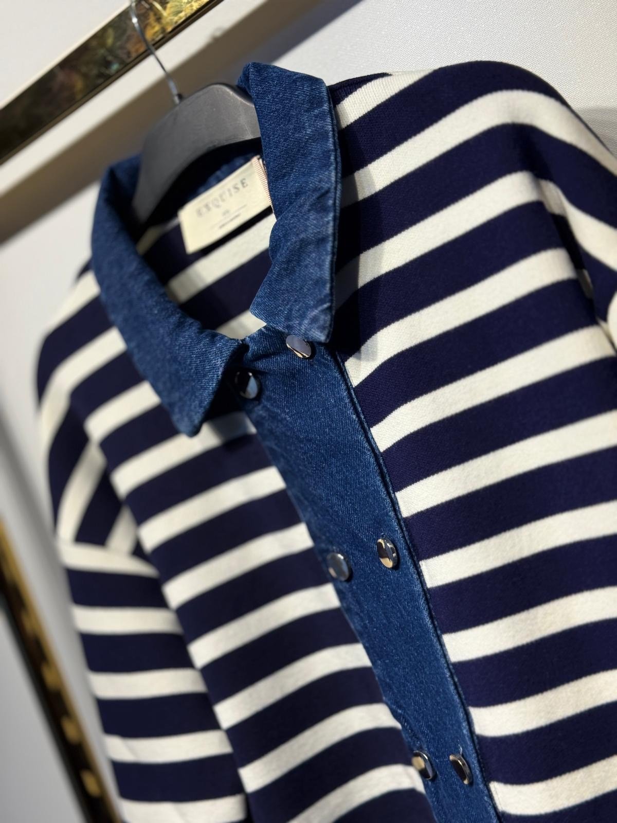 EXQUİSE Gaetan Triko Mix Jeans Hırka