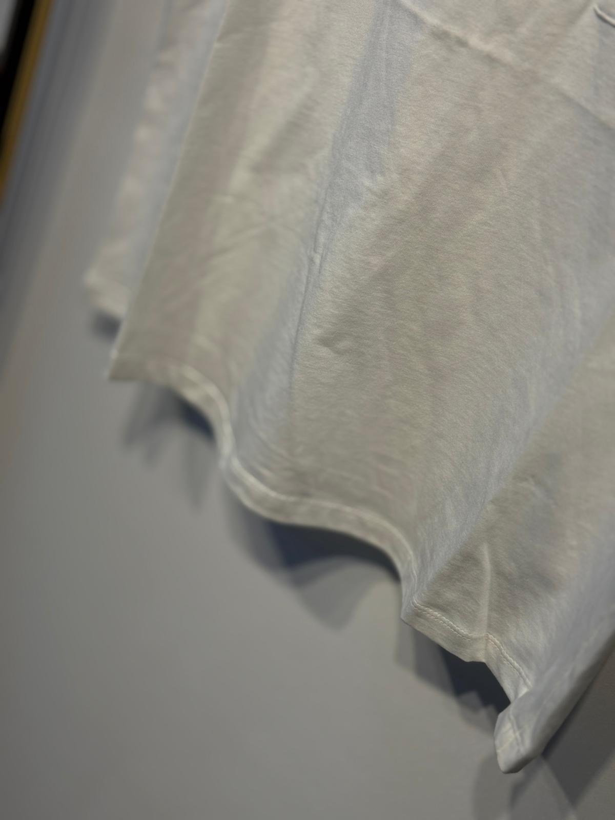 EXQUİSE İrisora Göğüs Taş İşleme Cep Detaylı Rahat Tshirt